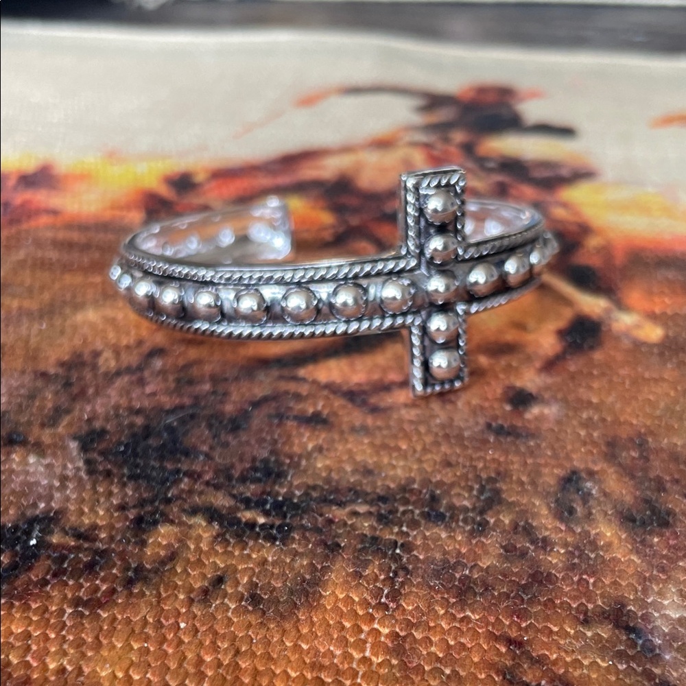 Montana silver cross cuff.
